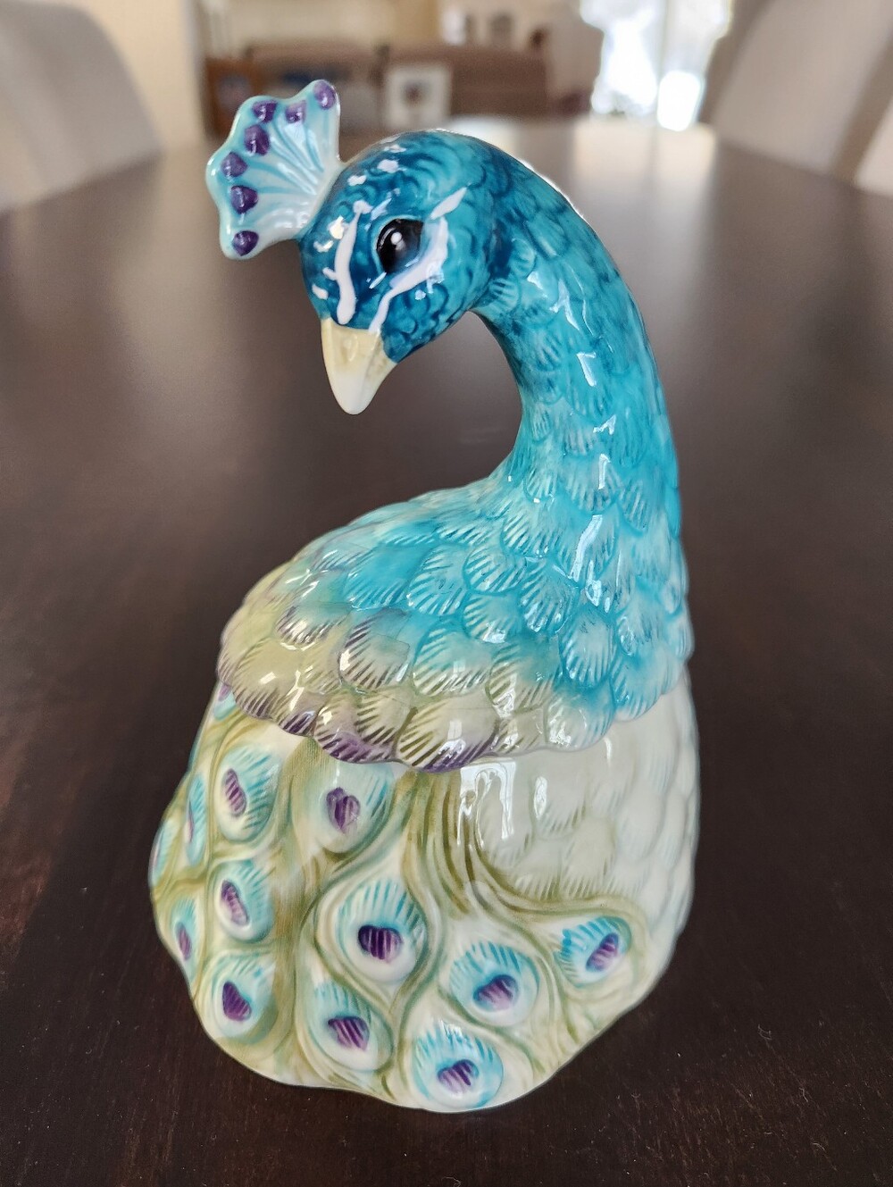 "Edie Rose" Peacock Trinket Box